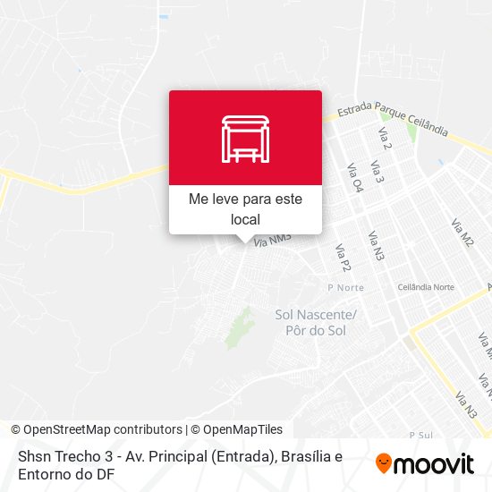 Shsn Trecho 3 - Av. Principal (Entrada) mapa