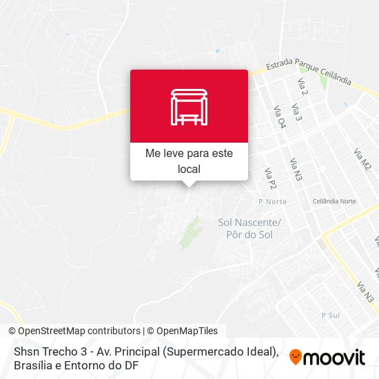 Shsn Trecho 3 - Av. Principal (Supermercado Ideal) mapa