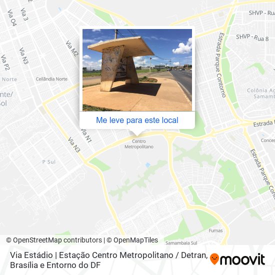 Via Estádio | Estação Centro Metropolitano / Detran mapa