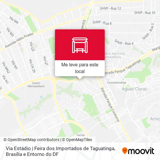 Via Estádio | Feira dos Importados de Taguatinga mapa