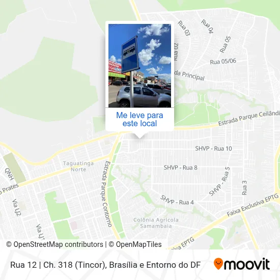 Rua 12 | Ch. 318 (Tincor) mapa