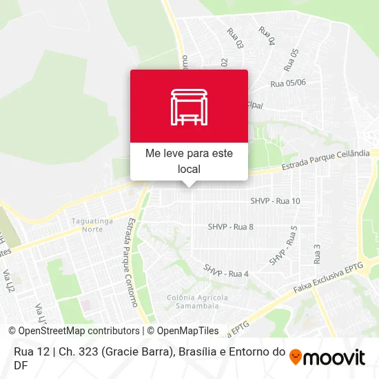 Rua 12 | Ch. 323 (Gracie Barra) mapa