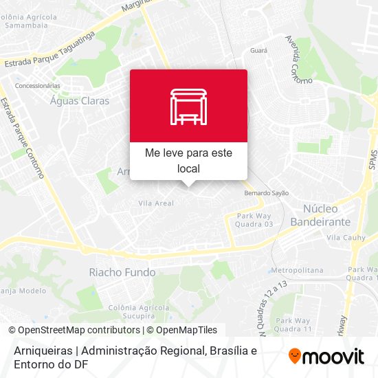 Arniqueiras | Administração Regional mapa