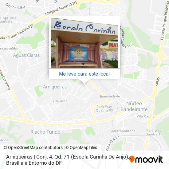 Arniqueiras | Conj. 4, Qd. 71 (Escola Carinha De Anjo) mapa