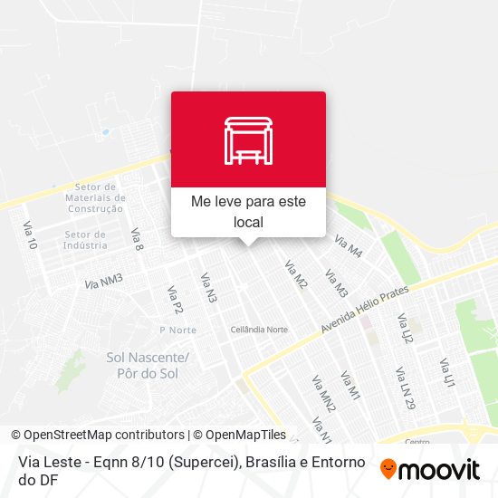 Via Leste - Eqnn 8 / 10 (Supercei) mapa