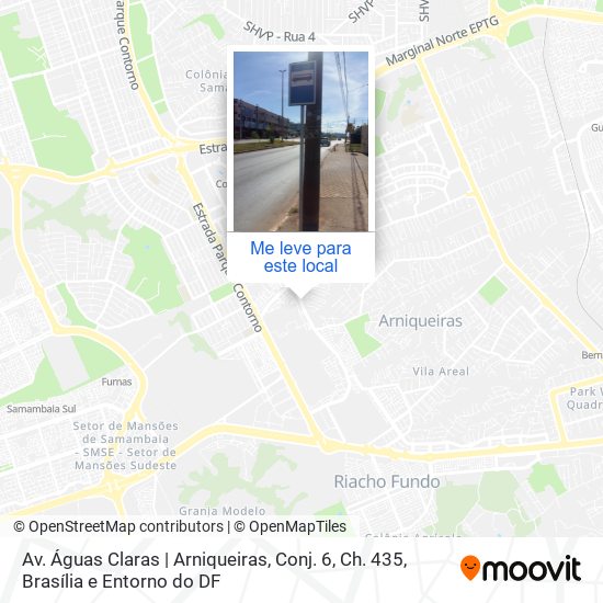 Av. Águas Claras | Arniqueiras, Conj. 6, Ch. 435 mapa