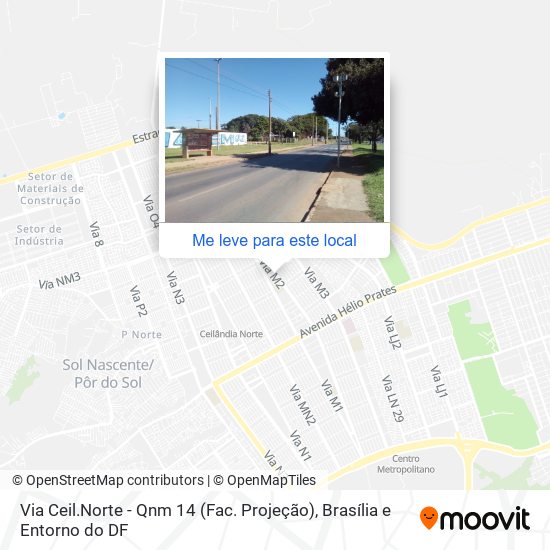 Via Ceil.Norte - Qnm 14 (Fac. Projeção) mapa