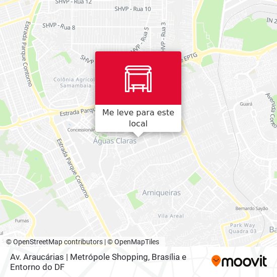 Av. Araucárias | Metrópole Shopping mapa