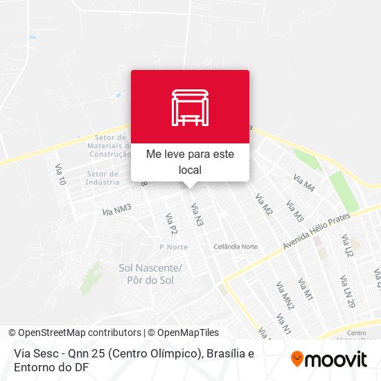 Via Sesc - Qnn 25 (Centro Olímpico) mapa