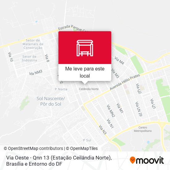Via Oeste - Qnn 13 (Estação Ceilândia Norte) mapa