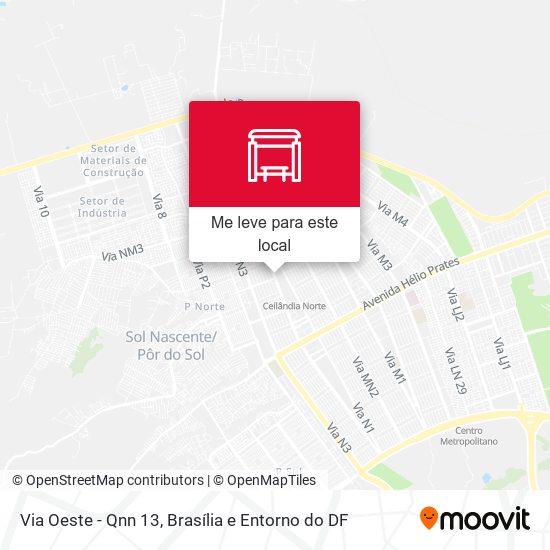 Via Oeste - Qnn 13 mapa