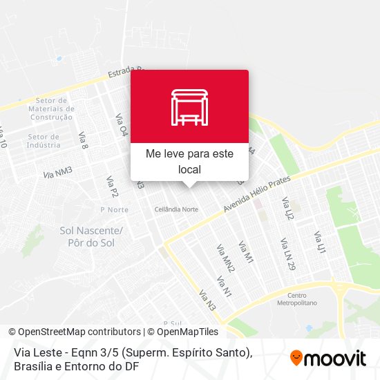 Via Leste - Eqnn 3 / 5 (Superm. Espírito Santo) mapa