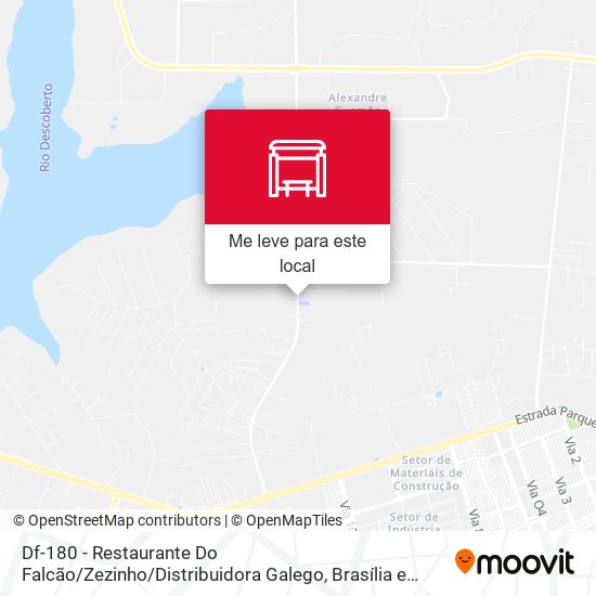 Df-180 - Restaurante Do Falcão / Zezinho / Distribuidora Galego mapa
