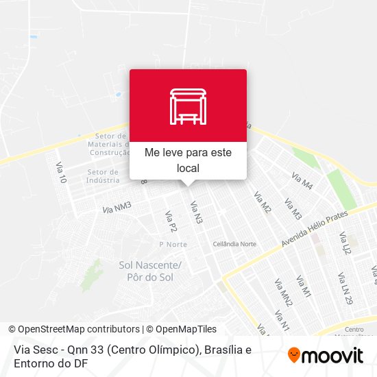 Via Sesc - Qnn 33 (Centro Olímpico) mapa