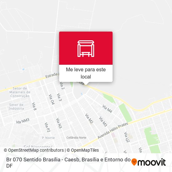 Br 070 Sentido Brasília - Caesb mapa