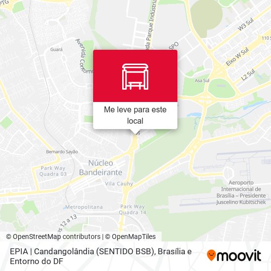 EPIA | Candangolândia (SENTIDO BSB) mapa