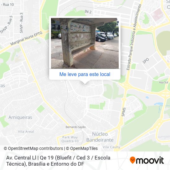 Av. Central Ll | Qe 19 (Bluefit / Ced 3 / Escola Técnica) mapa