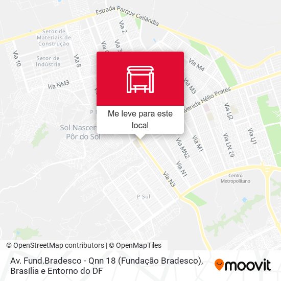 Av. Fund.Bradesco - Qnn 18 (Fundação Bradesco) mapa