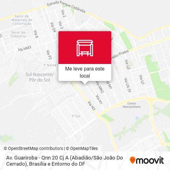 Av. Guariroba - Qnn 20 Cj A (Abadião / São João Do Cerrado) mapa