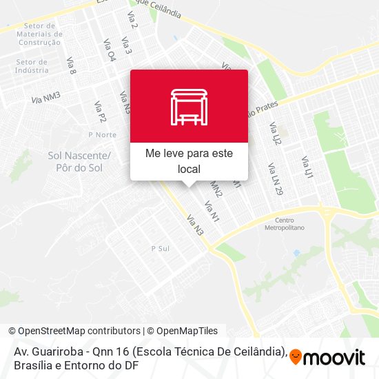 Av. Guariroba - Qnn 16 (Escola Técnica De Ceilândia) mapa