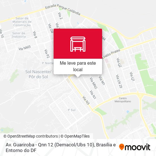 Av. Guariroba - Qnn 12 (Demacol / Ubs 10) mapa