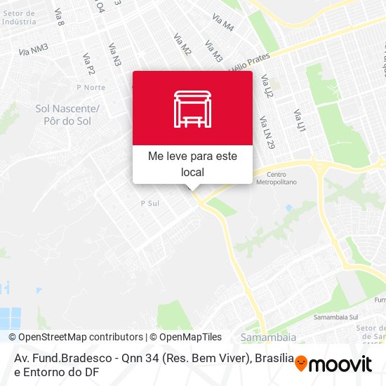 Av. Fund.Bradesco - Qnn 34 (Res. Bem Viver) mapa