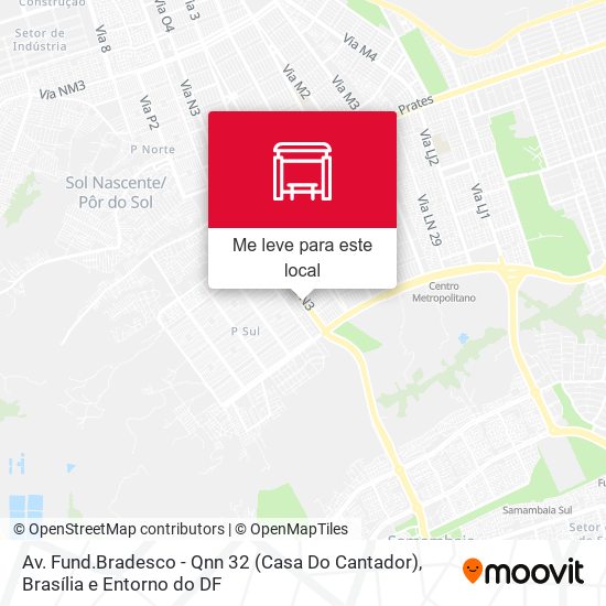 Av. Fund.Bradesco - Qnn 32 (Casa Do Cantador) mapa