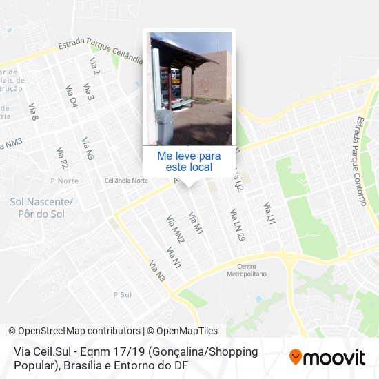 Via Ceil.Sul - EQNM 17 / 19 (Gonçalina / Shopping Popular) mapa