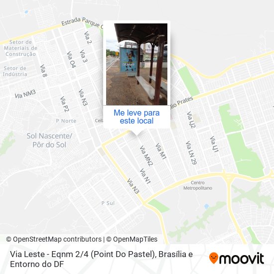 Via Leste - Eqnm 2 / 4 (Point Do Pastel) mapa