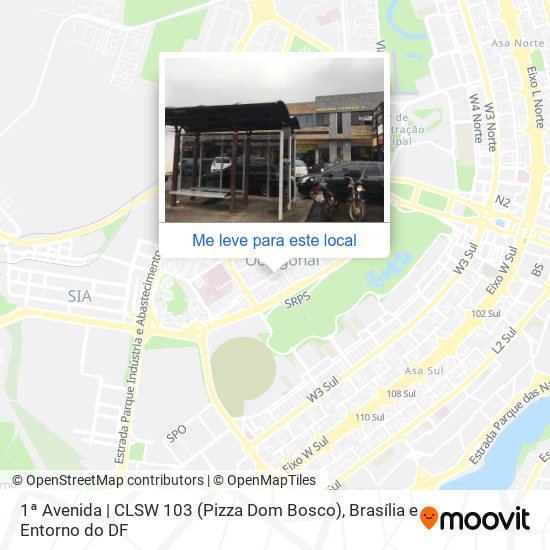 1ª Avenida | CLSW 103 (Pizza Dom Bosco) mapa