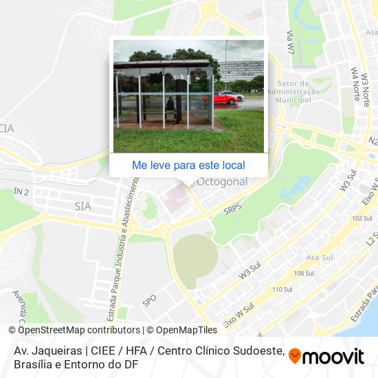 Av. Jaqueiras | CIEE / HFA / Centro Clínico Sudoeste mapa