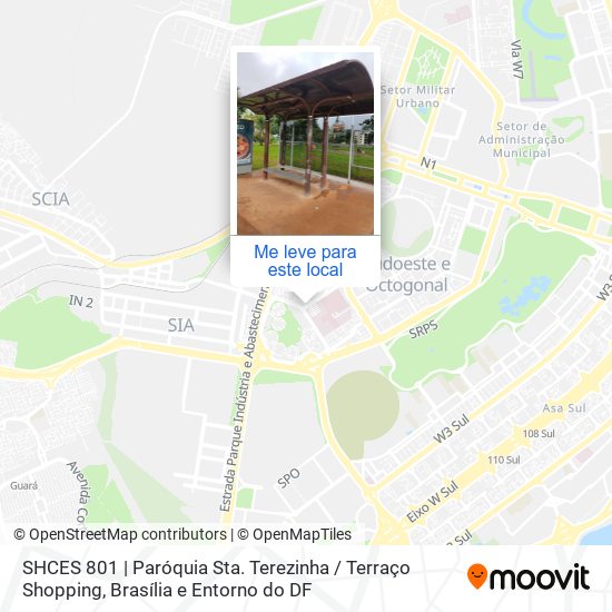 SHCES 801 | Paróquia Sta. Terezinha / Terraço Shopping mapa