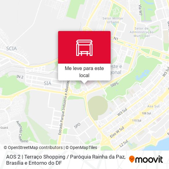 AOS 2 | Terraço Shopping / Paróquia Rainha da Paz mapa