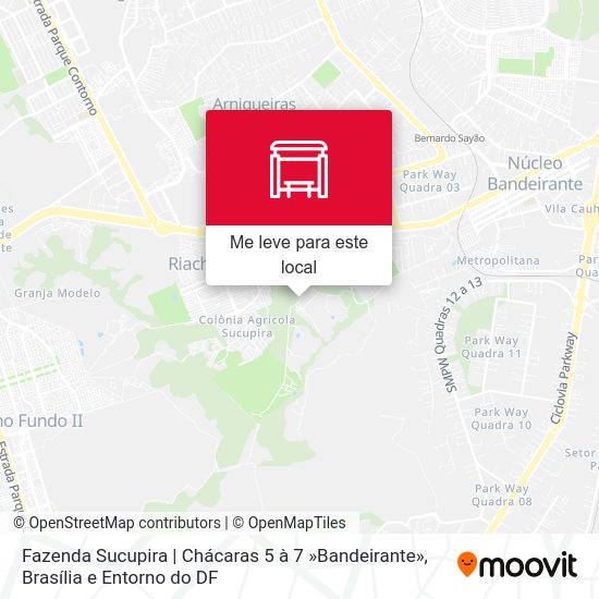 Fazenda Sucupira | Chácaras 5 à 7 »Bandeirante» mapa