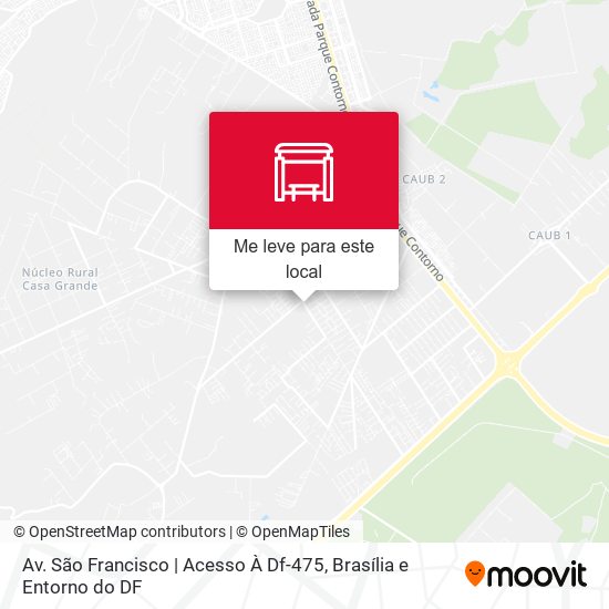 Av. São Francisco | Acesso À Df-475 mapa