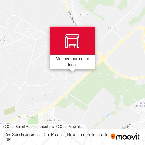 Av. São Francisco | Ch. Roxinol mapa