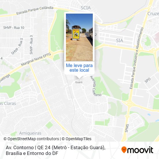 Av. Contorno | QE 24 (Metrô - Estação Guará) mapa