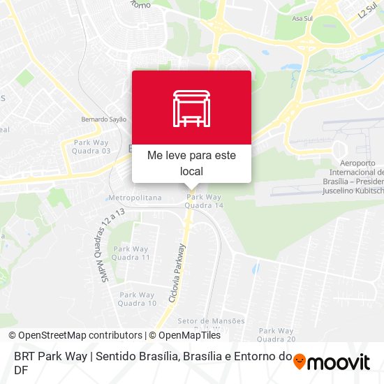 BRT Park Way | Sentido Brasília mapa