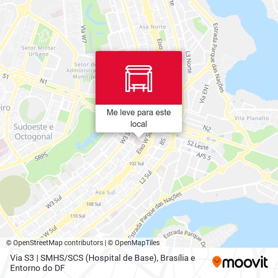 Via S3 | Shs / Scs (Hospital De Base) mapa