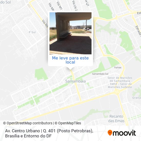 Av. Centro Urbano | Q. 401 (Posto Petrobras) mapa