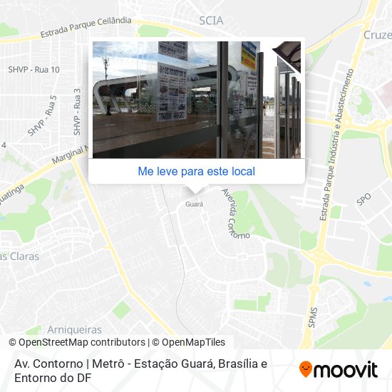 Av. Contorno | Metrô - Estação Guará mapa