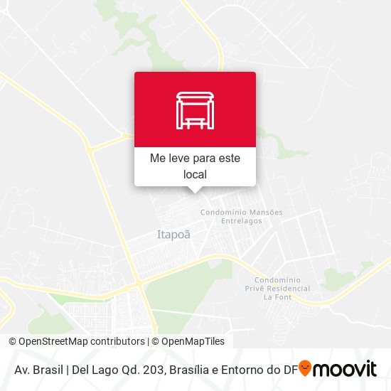 Av. Brasil | Del Lago Qd. 203 mapa