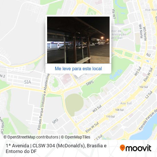 1ª Avenida | CLSW 304 (McDonald's) mapa