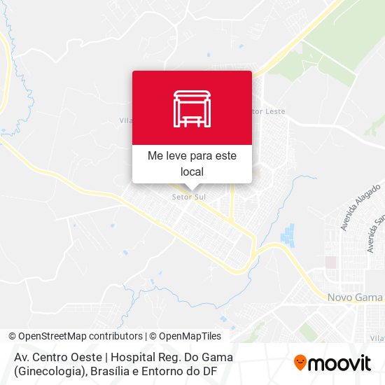 Av. Centro Oeste | Hospital Reg. Do Gama (Ginecologia) mapa