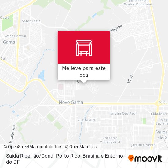 Saída Ribeirão / Cond. Porto Rico mapa