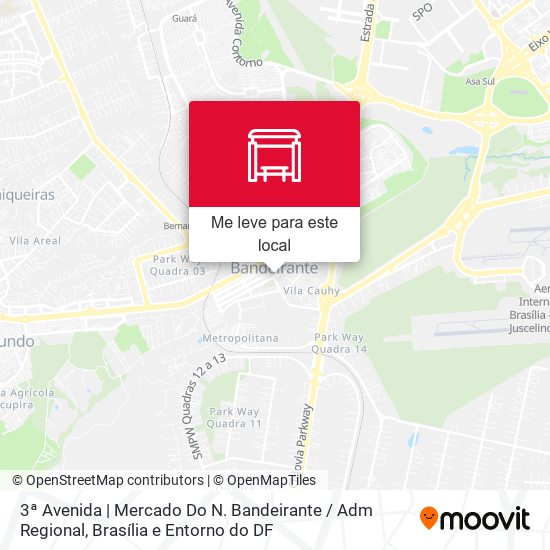 3ª Avenida | Mercado Do N. Bandeirante / Adm Regional mapa
