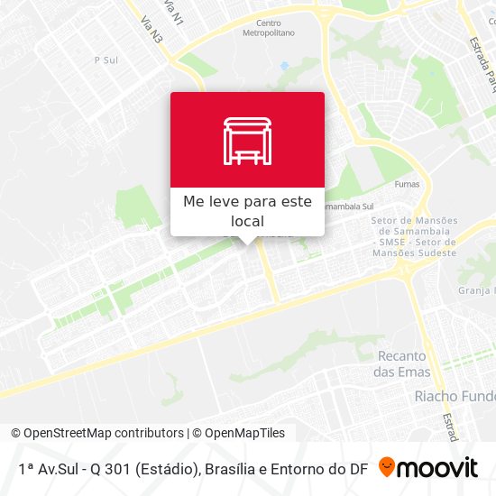 1ª Av.Sul - Q 301 (Estádio) mapa