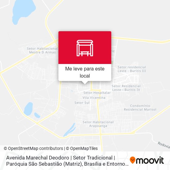 Avenida Marechal Deodoro | Setor Tradicional | Paróquia São Sebastião (Matriz) mapa