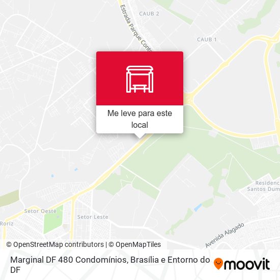 Marginal DF 480 Condomínios mapa