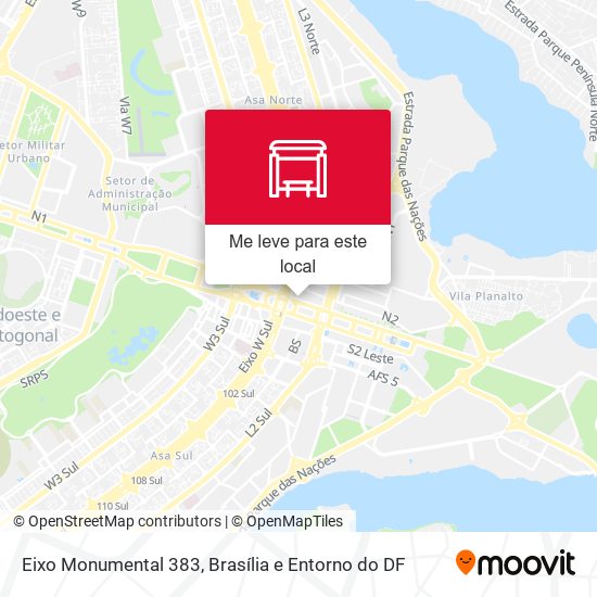 Eixo Monumental 383 mapa